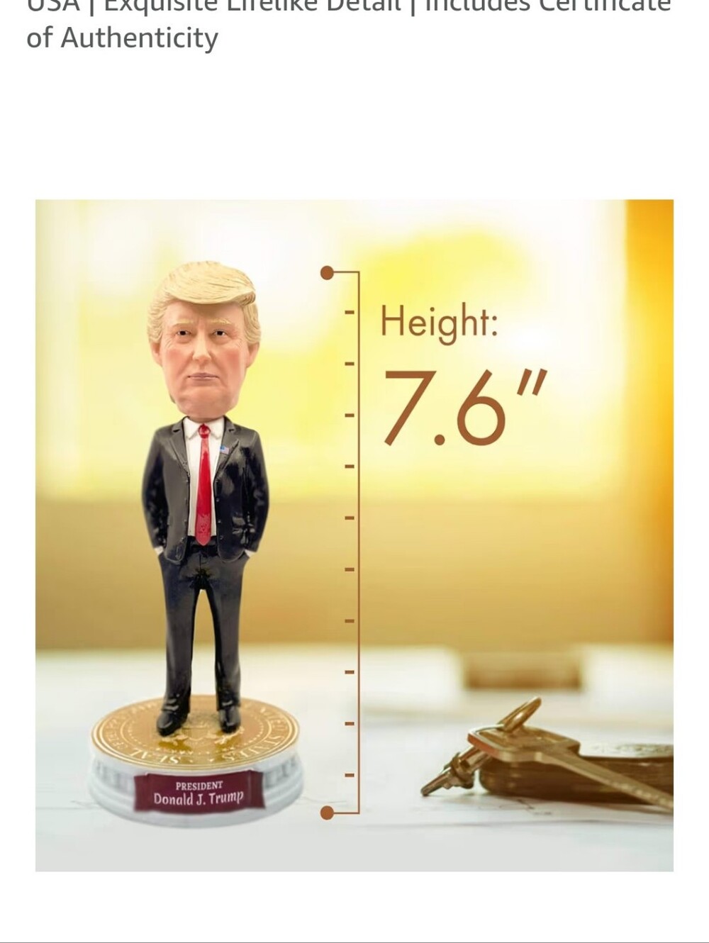 New Collectible Presidential Bobblehead~Donald J. Trump~Hand Painted - Picture 2 of 13